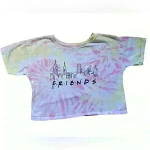 5/20$ Girls FRIENDS cropped tie-dye t-shirt. Size small 6/6x